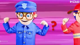 کارتون ماشین پلیس , ماشین آتش نشانی و ماشین سنگین ساخت وساز کودکانه