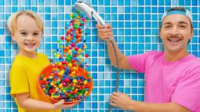 ولاد و نیکیتا-چالش عروسک بزرگ کارتون ولادو نیکی-ولاد ونیکی جدید-ولاد طولانی ولاد