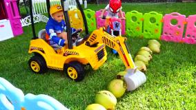 ولاد و نیکی-نیکی چالش جدید بولدورز سواری-کارتون ولاد ونیکی جدید- کودک ولادو نیکی