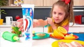 ماجراهای ایوا و مامان _ با داستان چالش انواع غذا ها