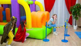 ایوا و مادر - سرگرمی تفریحی - بازی اندازه قد ایوا - سرگرمی بانوان