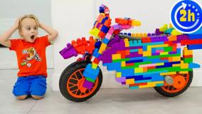 ولاد و نیکی-نیکی چالش جدید موتور رنگارنگ-کارتون ولاد ونیکی جدید- کودک ولادو نیکی