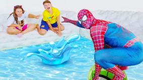 برنامه کودک مرد عنکبوتی و بازی چالش گدازه ها با آدریانا طولانی و جذاب