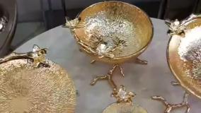 سرویس گل نرگس طلایی و نقره ای