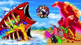 کارتون دایناسور ها | تیتان جدید در برابر گودزیلا، بلوپ، دایناسورها