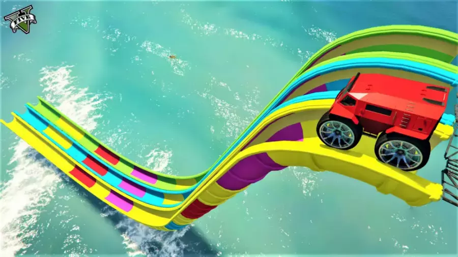 کارتون ماشین بازی جدید:: سرسره آبی:: ماشین بازی جدید