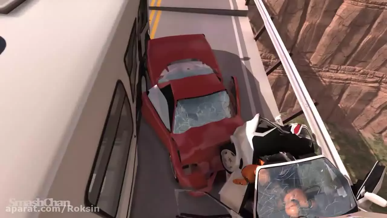 کارتون ماشین بازی جدید:: سقوط اتوبوس:: انیمیشن ماشین بازی