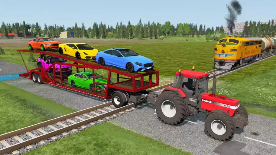 کارتون ماشین بازی جدید :: ریل قطار :: انیمیشن ماشین بازی