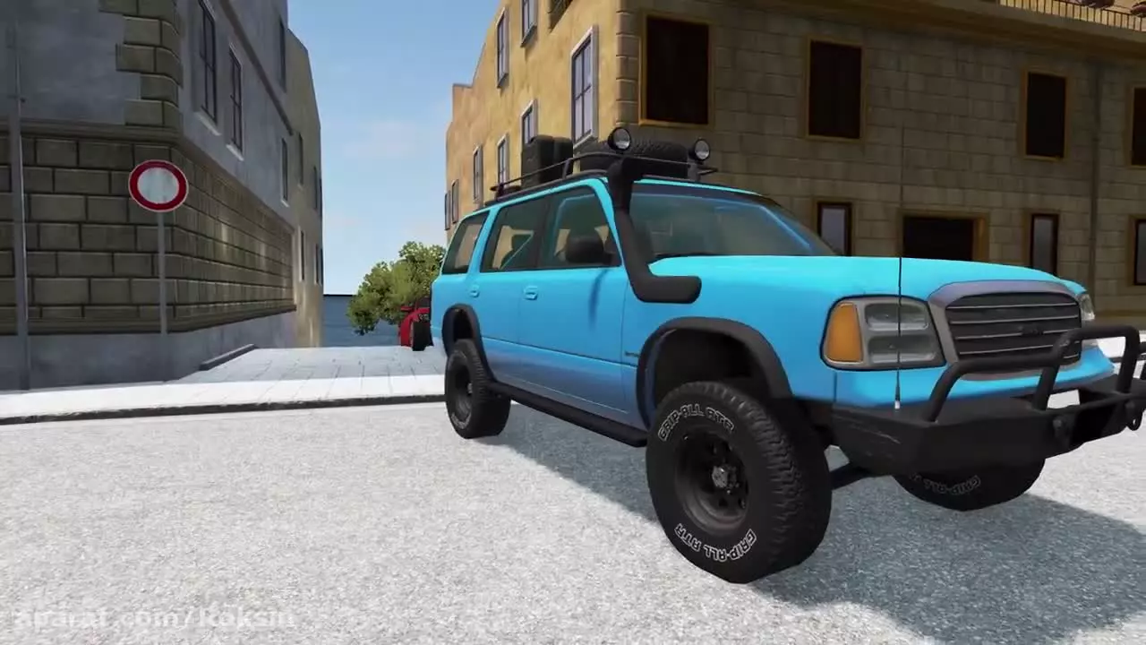 کارتون ماشین بازی جدید:: ماشین سبز و پله ها:: ماشین بازی جدید