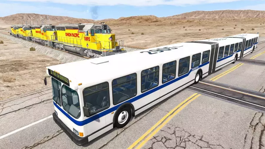 کارتون ماشین بازی جدید:: اتوبوس و ریل قطار:: ماشین بازی جدید