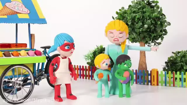 کارتون خمیربازی لوکا و السا و مرد عنکبوتی | ماجراهای هالک قهرمان!