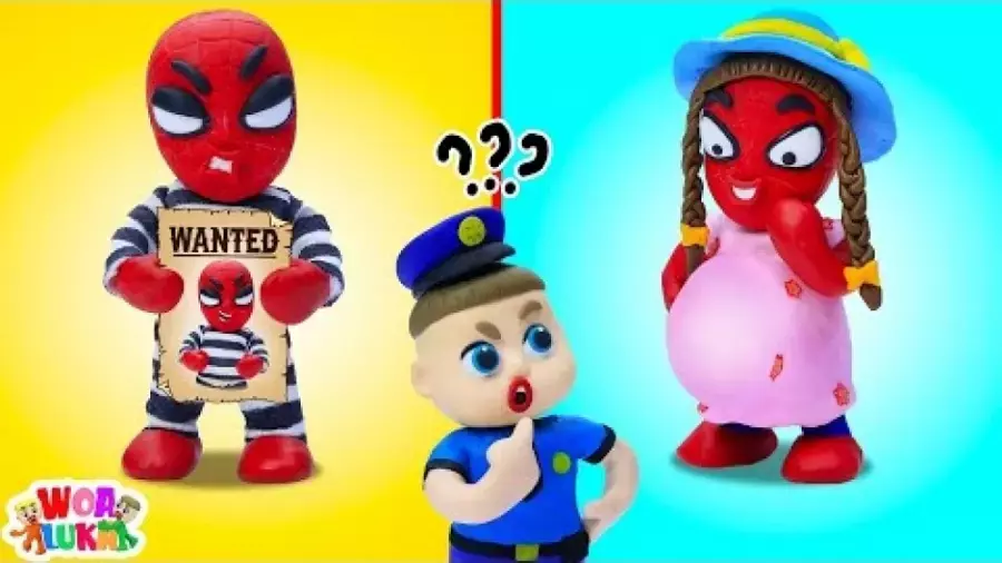 کارتون خمیربازی لوکا و السا و مرد عنکبوتی | داستان دزد کیست!