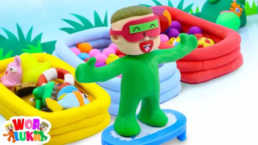 کارتون خمیر بازی کودکانه لوکا | ماجراهای استخرهای رنگانگ