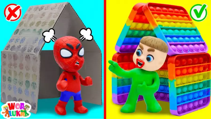 کارتون خمیر بازی کودکانه لوکا جدید | عصبانیت مرد عنکبوتی!