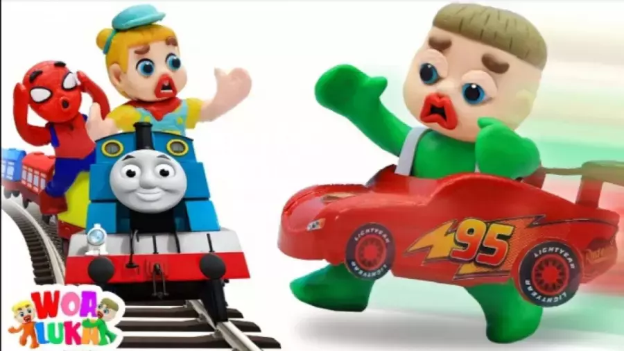 کارتون خمیر بازی کودکانه لوکا جدید | داستان قطار بازی!