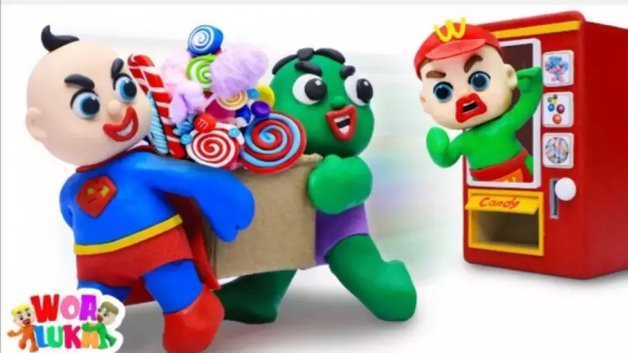 کارتون خمیر بازی کودکانه لوکا جدید | سرقت آبنبات های خوشمزه!