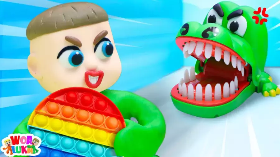 کارتون خمیر بازی کودکانه لوکا جدید | تمساح مزاحم!