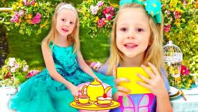 برنامه کودک-برنامه کودک ناستیا-نستیا از پدر لوازم آرایشی می خواهد -بانوان سرگرمی