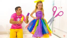 برنامه کودک ناستیا استیسی _ چالش صورتی و مشکی