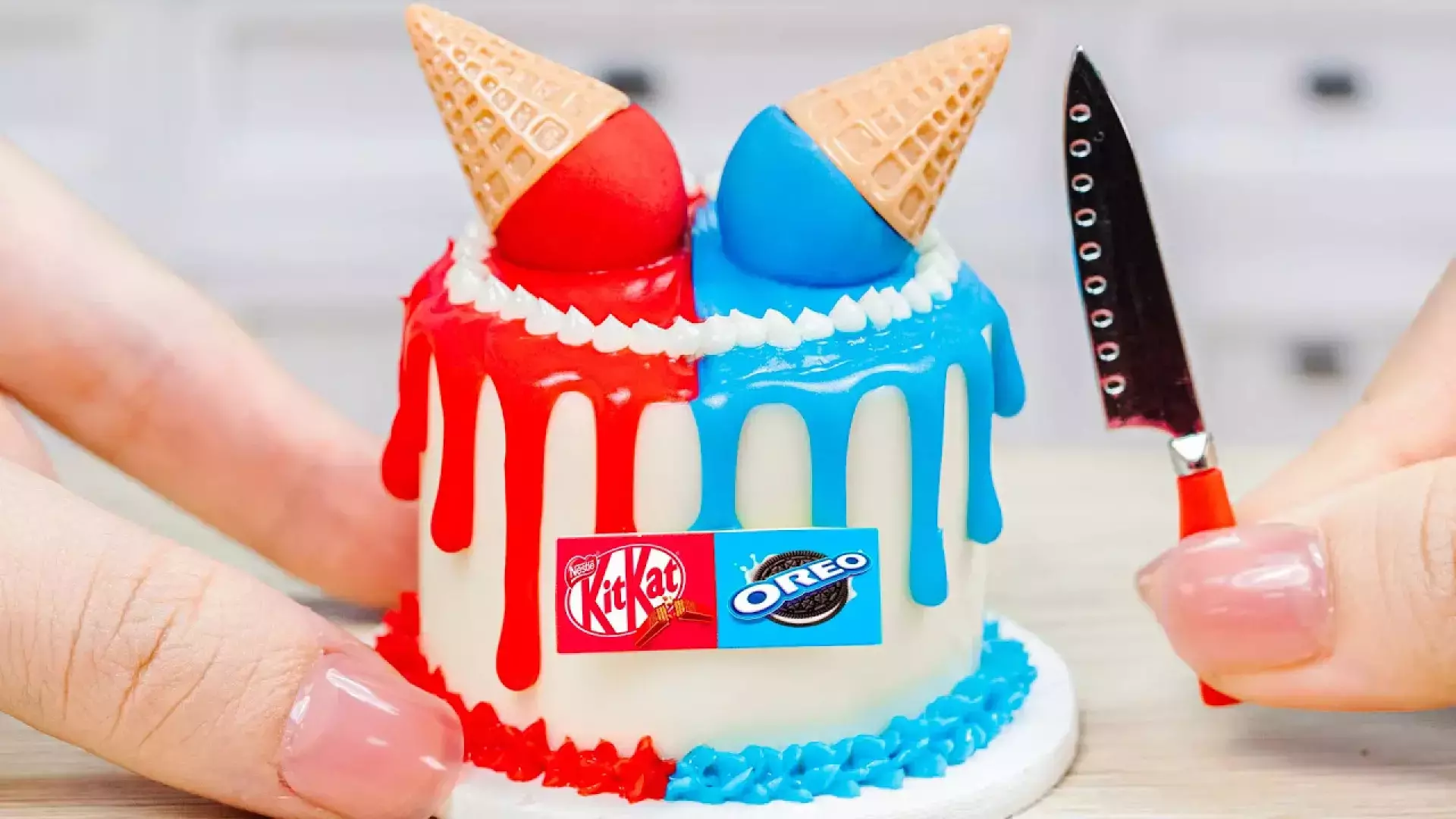 دستور تزیین کیک کیت کت مینیاتوری | کیک مینیاتوری | مینی کیک خوشمزه