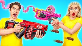 چالش غذا خوری اسمر | چالش غذایی طولانی | چالش خوراکی | سرگرمی مولتی دو بانوان.