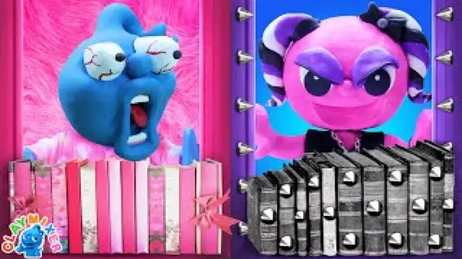 کارتون خمیربازی | پسر آرام و دختر بد | داستان خنده دار