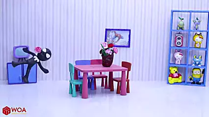 کارتون خمیر بازی کودکانه | بازی با توپ های رنگین‌کمانی