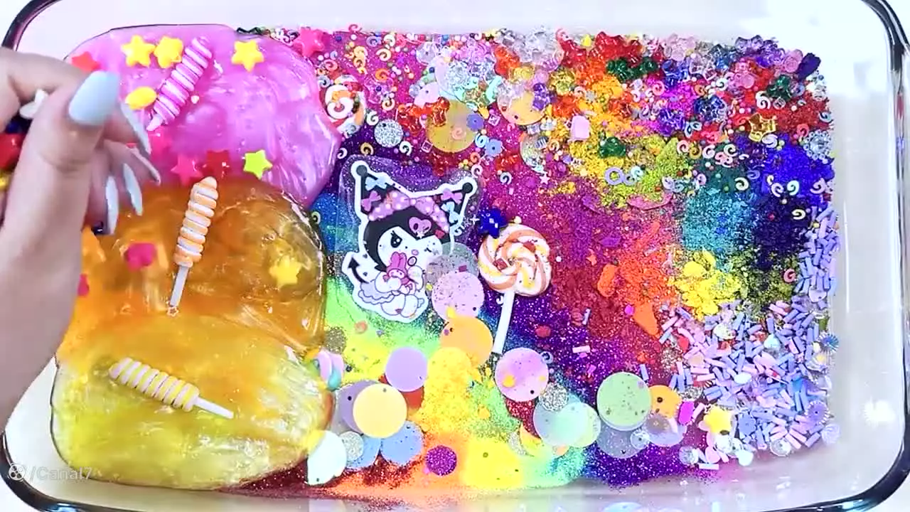 آموزش ساخت اسلایم رنگارنگ کرومی، اسلایم بازی کودکان ، ترکیب کردن اسلایم