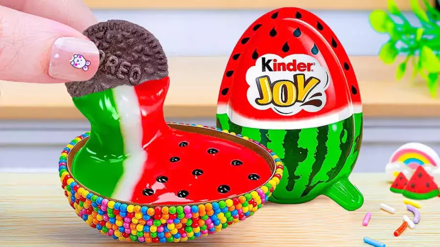 آموزش درست کردن کیک شکلاتی هندوانه مینیاتوری، مینی کیک شادی آور