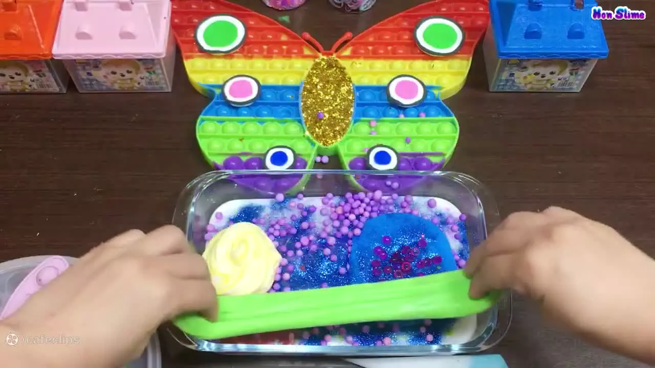 آموزش ساخت اسلایم رنگی ، اسلایم بازی کودکان ، ترکیب کردن اسلایم کیوت