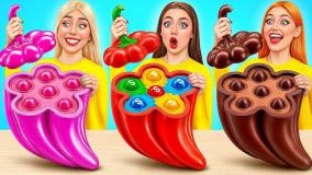 چالش غذا خوری اسمر | چالش غذایی دونا موکاچو | چالش اورئو |سرگرمی مولتی دو بانوان