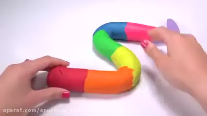 کارتون خمیر بازی - مار هفت رنگ