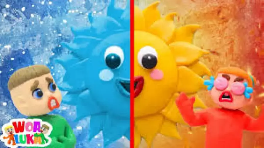 کارتون خمیر بازی قهرمانان کوچک : لوکا و خورشید داغ و خورشید یخ