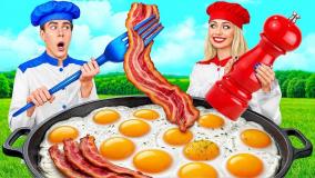 آسمر فود موکبانگ دونفره چالش غذایی چالش خوردن