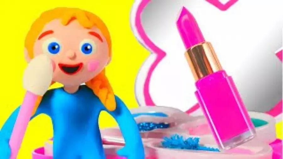 انیمیشن خمیر بازی السا و آنا | لوازم آرایش مورد علاقه من