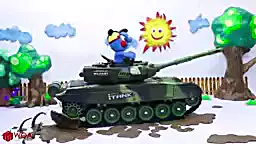 کارتون خمیر بازی کودکانه السا و آنا | تانک ارتشی