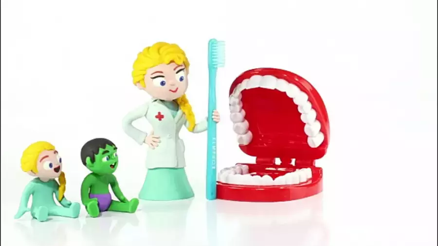 کارتون خمیر بازی السا و آنا | مسواک