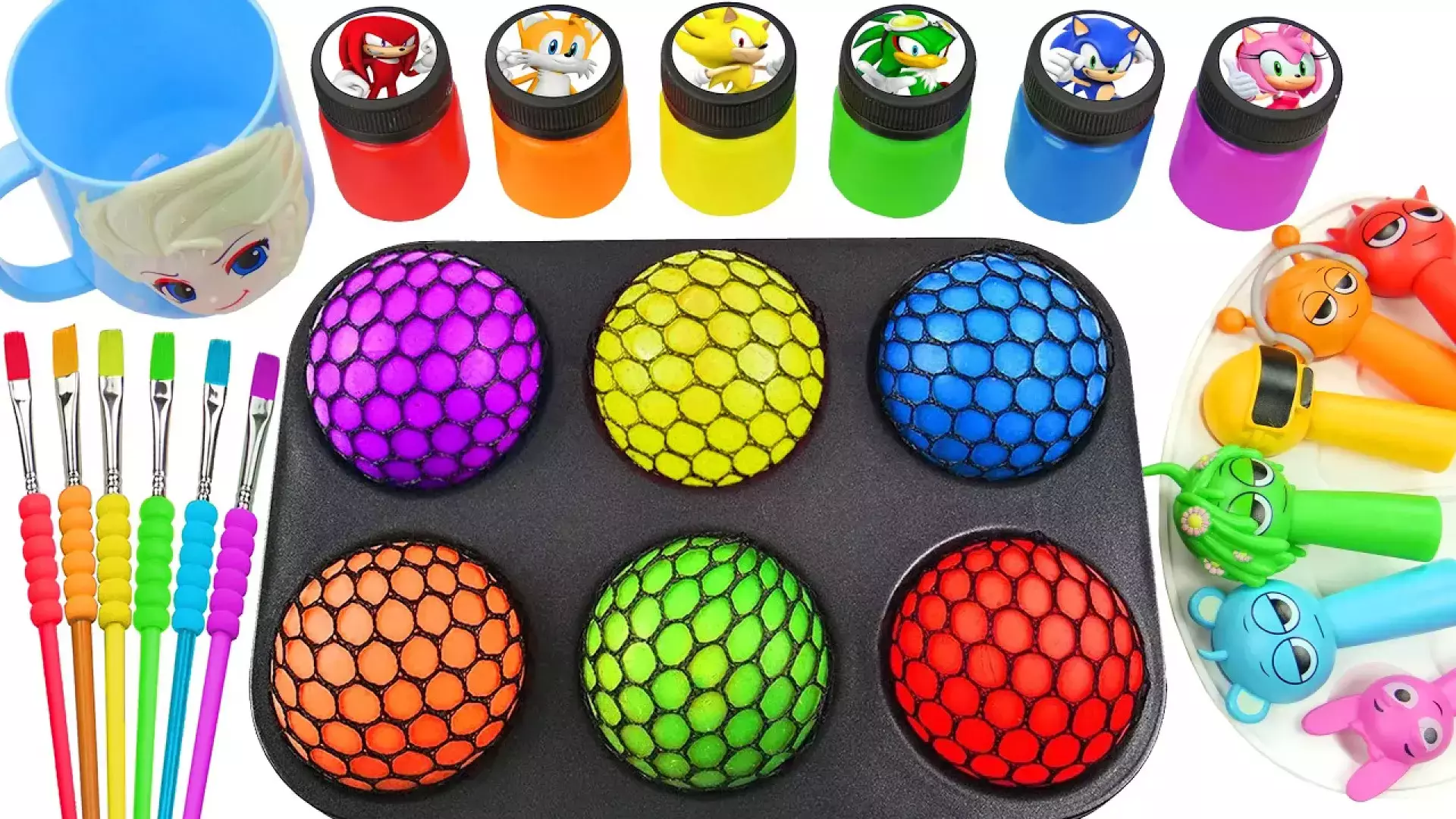 آموزش ساخت واتر اسلایم سرگرمی جدید – مخلوط اسلایم جادویی توپ رنگی