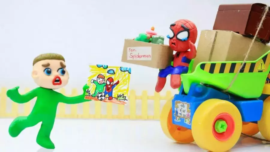 کارتون خمیر بازی کودکانه لوکا جدید | داستان اسباب کشی مرد عنکبوتی