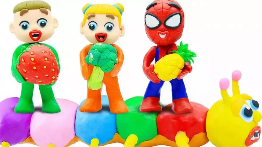 کارتون خمیر بازی کودکانه لوکا جدید | داستان کرم ابریشم رنگین کمانی