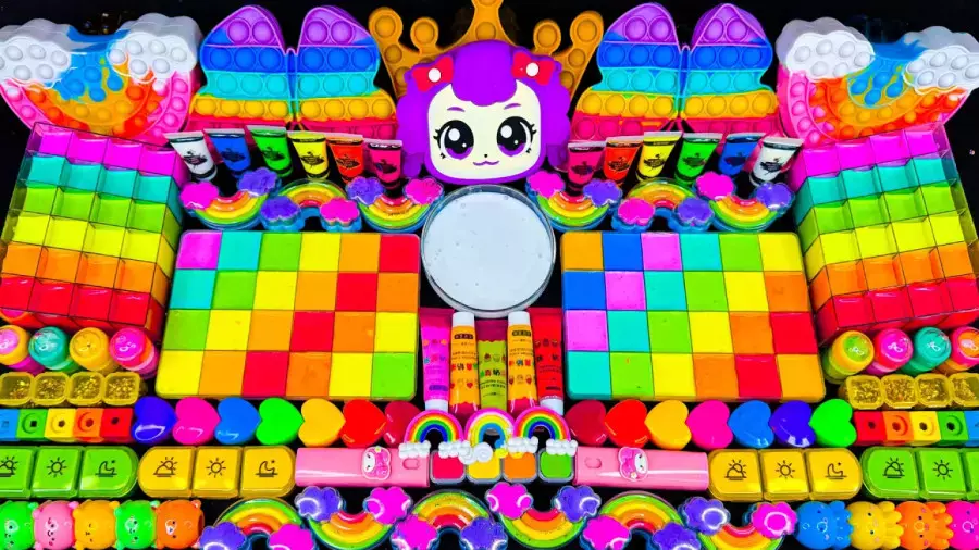 جذاب ترین میکس اسلایم سرگرمی | ساخت اسلایم کالرفول همراه با دوستان جدید