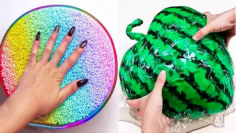 آموزش ساخت اسلایم اسمر کالرفول اسلاین هندوانه ای واتر سرگرمی جذاب کودکان