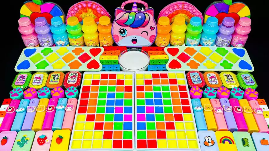 کلیپ آموزش اسلایم قلب رنگی جذاب اسلایم بازی سرگرمی جدید