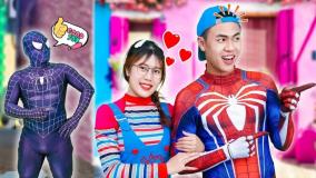 نبرد مرد عنکبوتی و اسپایدرمن دختر عنکبوتی مردعنکبوتی spiderman مرد عنکبوتی