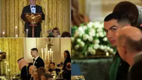 حضور کریستیانو رونالدو در ضیافت شام ترامپ در کاخ سفید