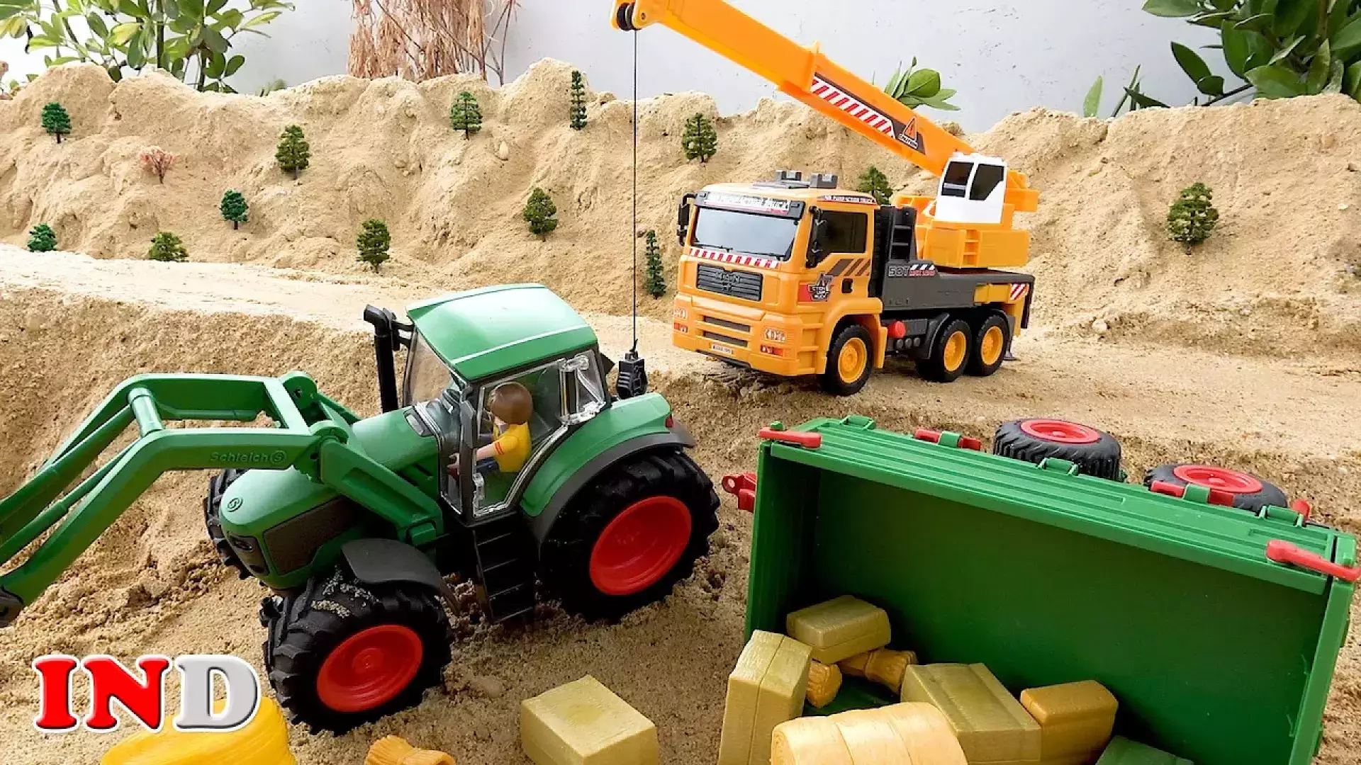 کامیون یدک کش | کامیون ماشین اسباب بازی | تراکتور اسباب بازی