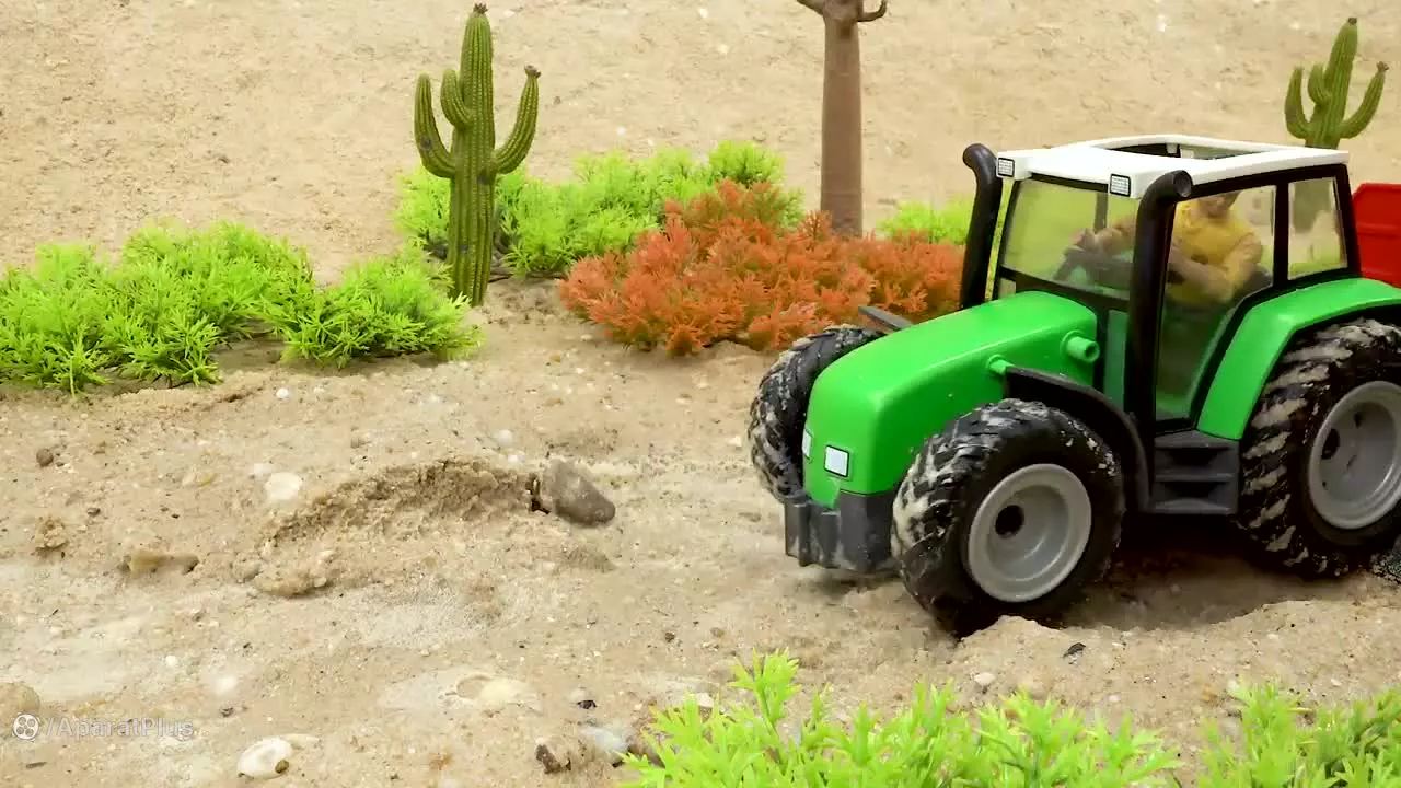 کامیون نجات، ماشین آتش نشانی، تصادف در جاده شنی، تراکتور، ماشین اسباب بازی