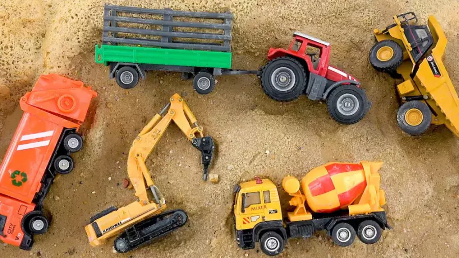 ماشین اسباب بازی/ تراکتور بیل مکانیکی کمپرسی سیمان میکسر نجات خودرو در گل و لای