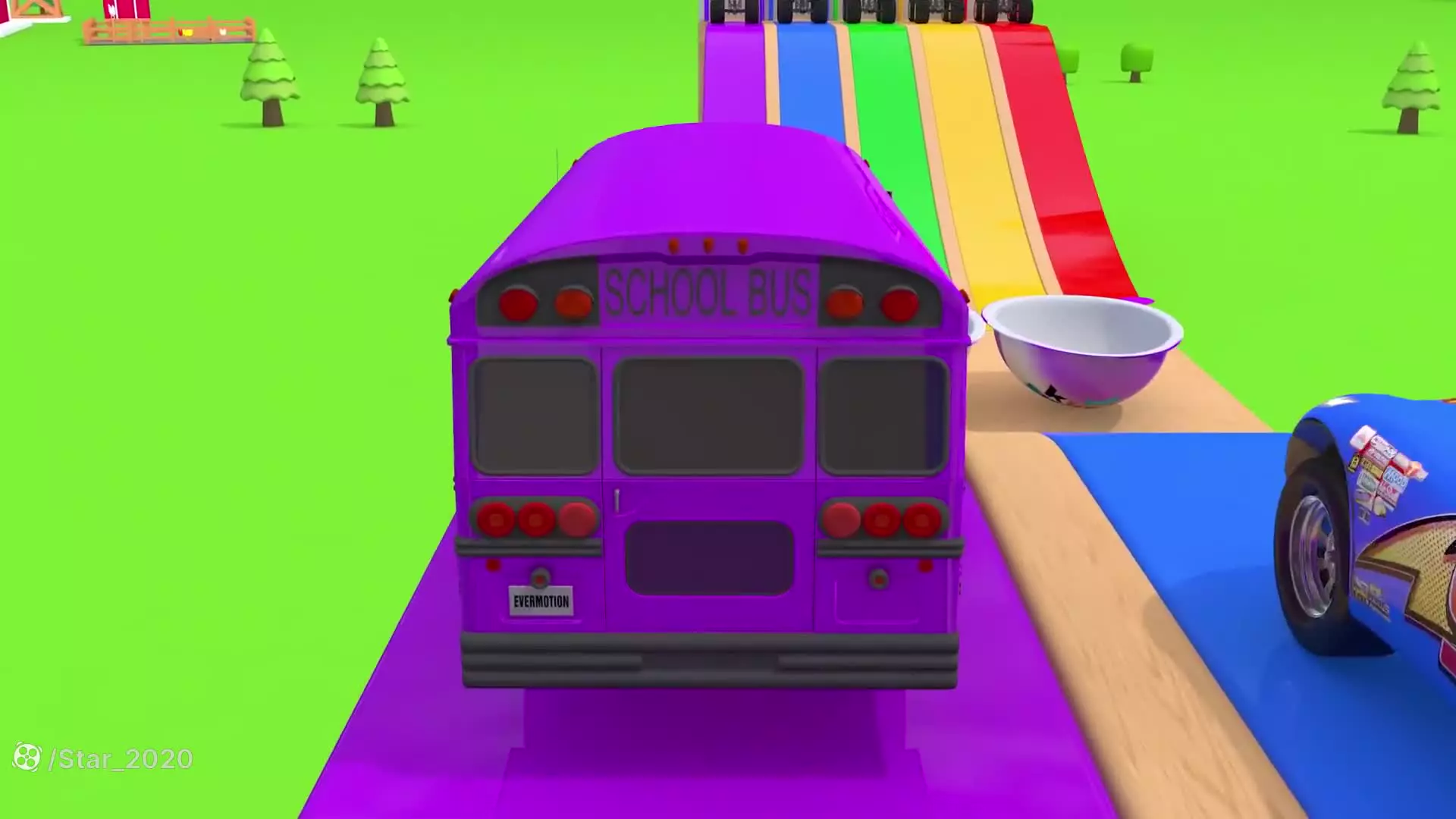 آموزش رنگ ها با لاستیک‌ های مونتاژ : ماشین اسباب بازی مک کوئین