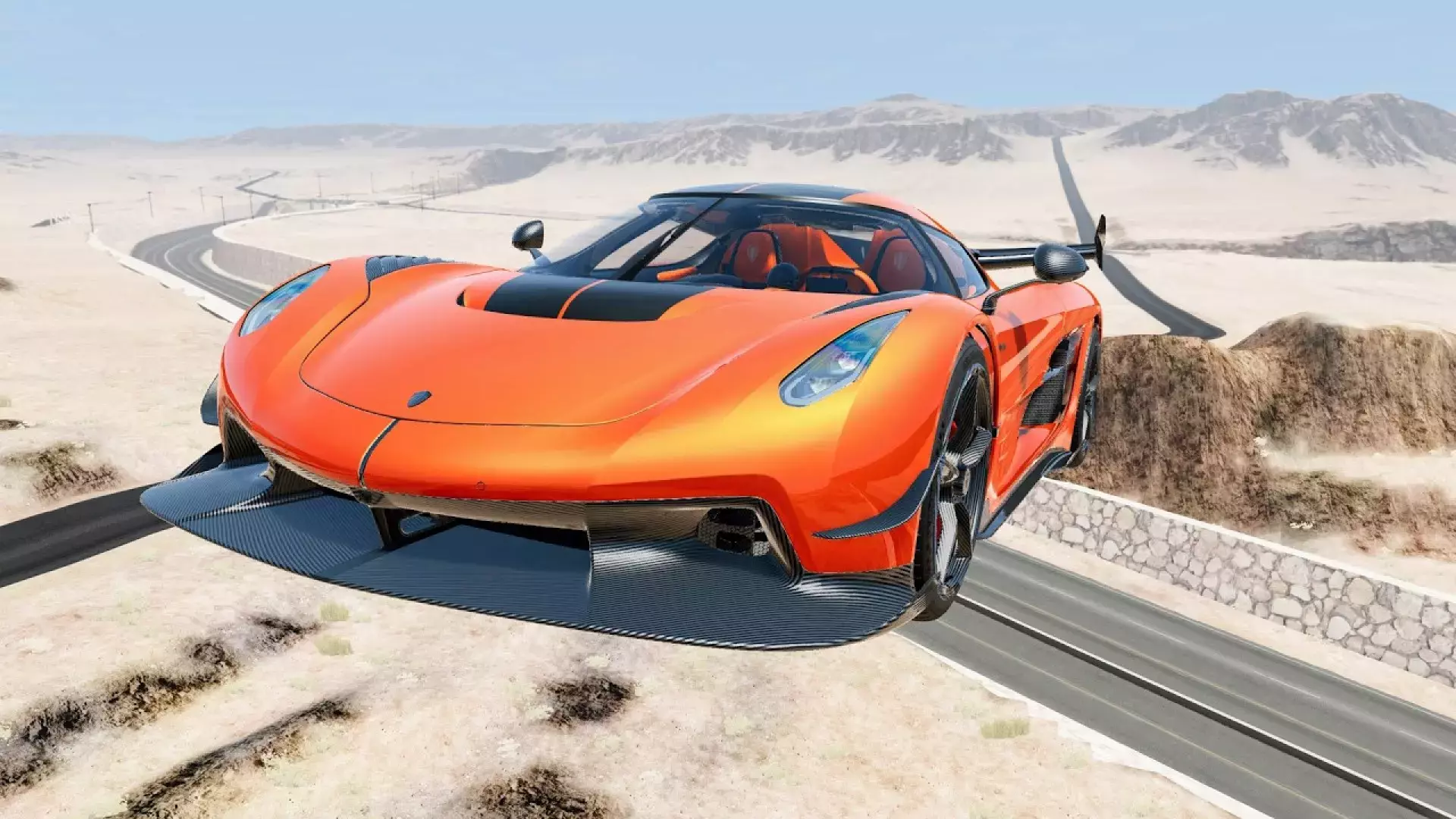 کارتون ماشین بازی جدید | سقوط و تصادف شدید ماشین اسپرت خفن